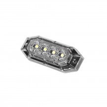 Светодиодная оптика Sanmak Стробоскоп 7025-04 (белый) LED Warning Lighthead White 10-30V 8W